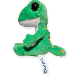 Geico Gecko Plush 5" Green Stuffed Animal Collectible Insurance Toy